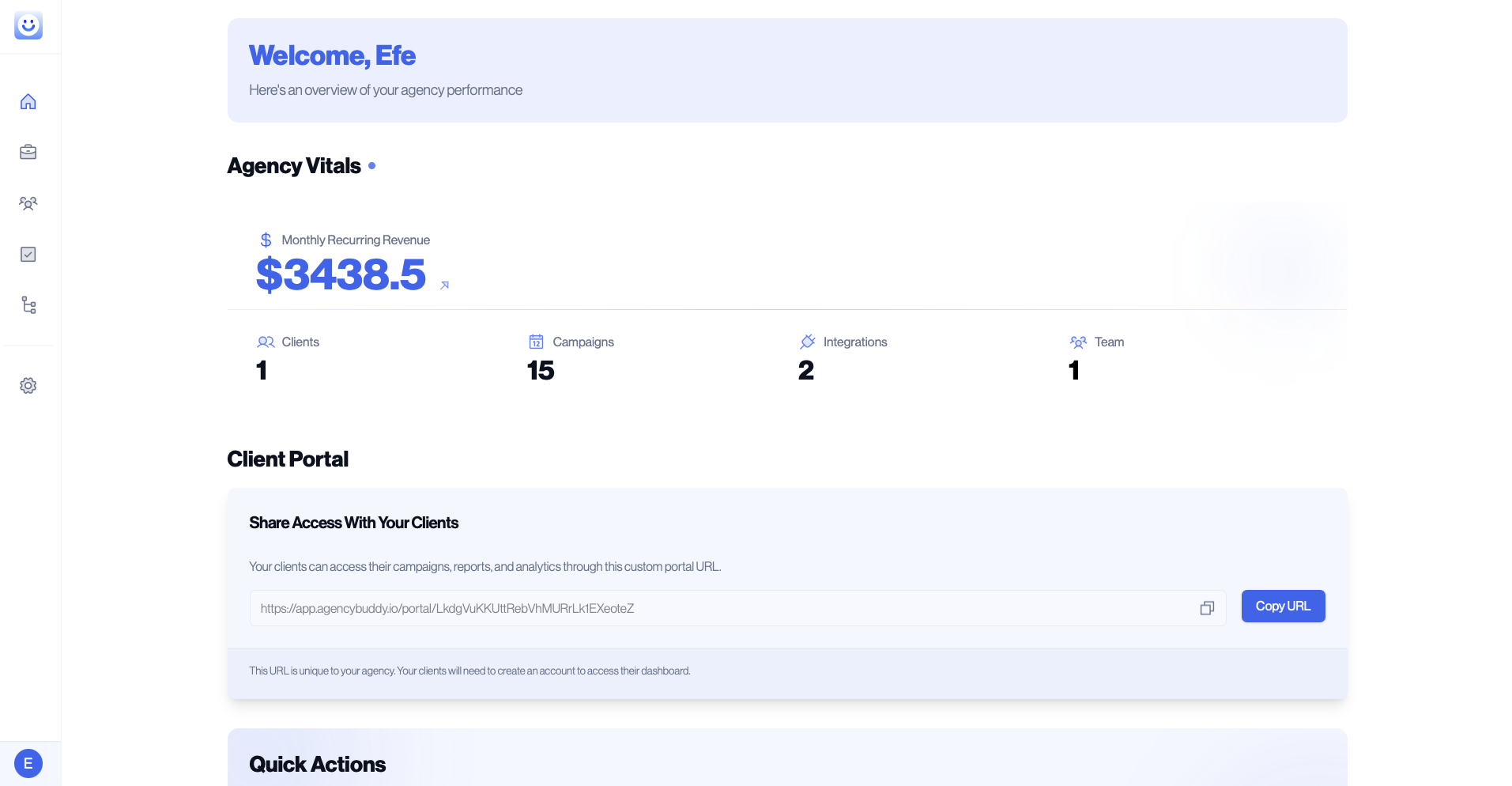 Agency Buddy Dashboard
